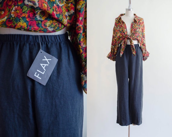 black lounge pants | linen lounge pants | Flax lin
