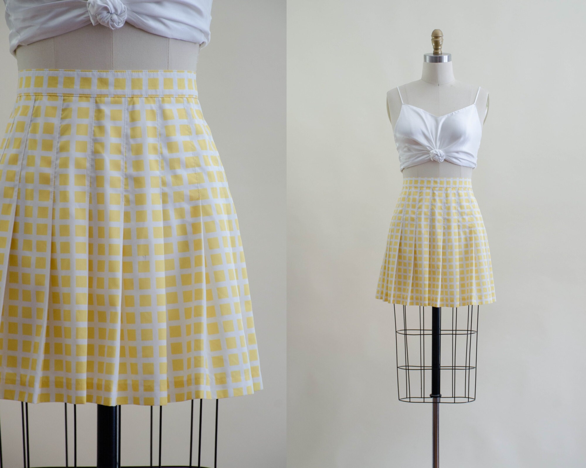 checkered grid skirt