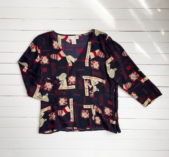 French silk blouse | 90s vintage La Mode Enfantin… - image 1