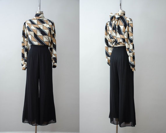 high waisted pants | black palazzo pants