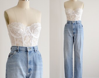 high waisted jeans 90s vintage Riders straight leg jeans