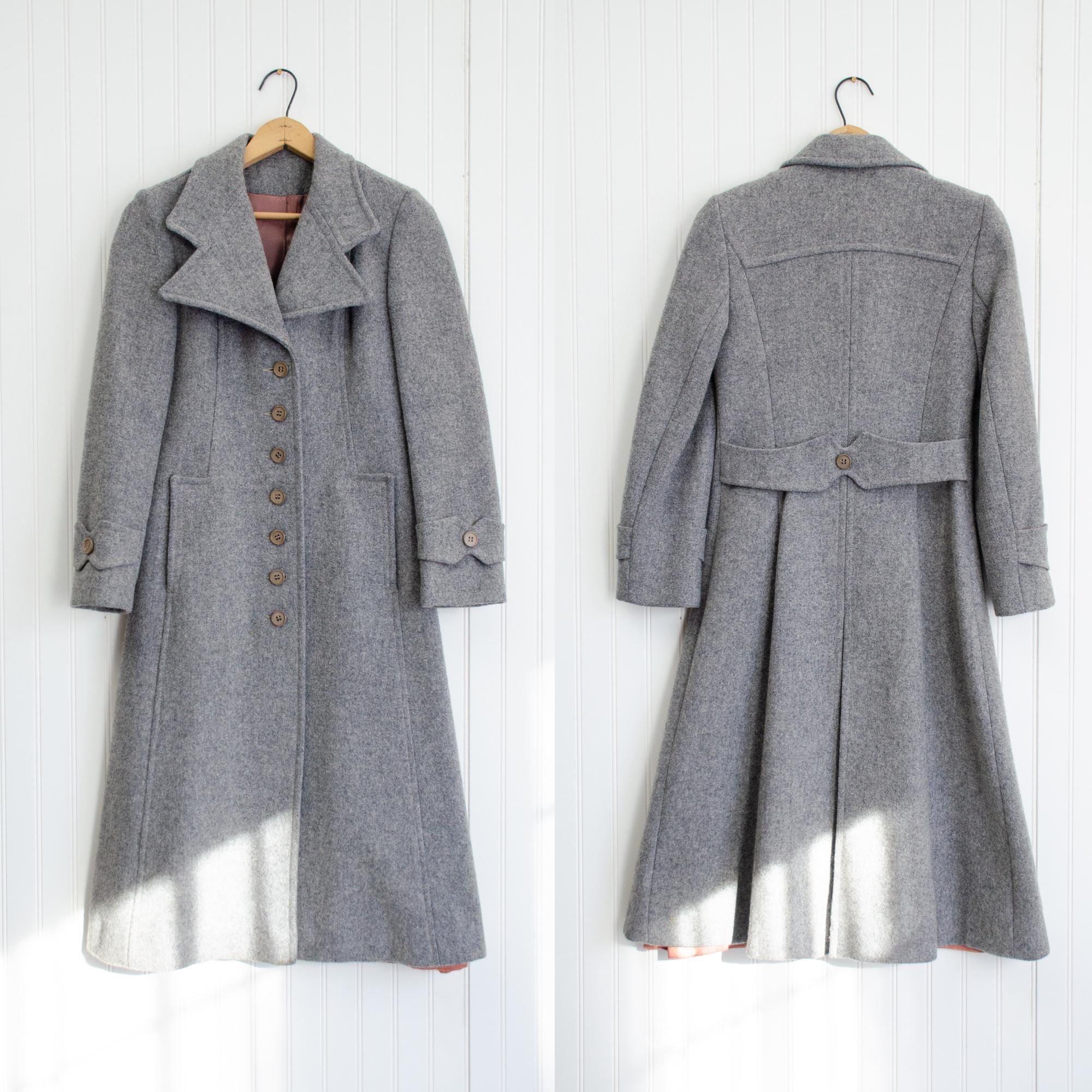 Gray Wool Coat 60s 70s Vintage Peabody House Heavy Coat - Etsy