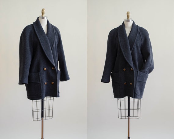 gray wool coat | double breasted coat