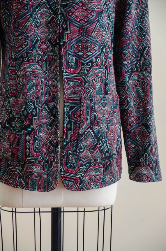 kilim jacket | 80s vintage kilim style southweste… - image 4