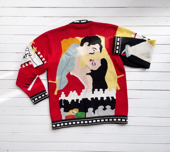 Gone With the Wind Sweater 90s Vintage Jack B. Quick Movie Premier