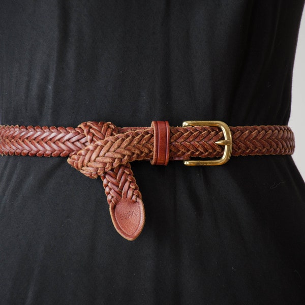 braided leather belt made in usa