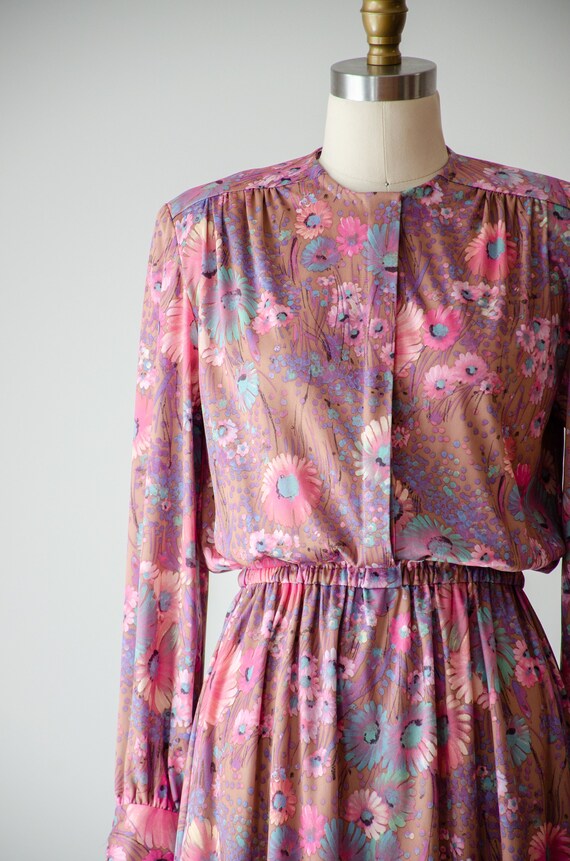 cute cottagecore dress | 70s 80s vintage light br… - image 2