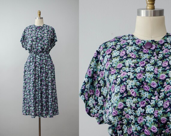 blue floral dress | short sleeve dress