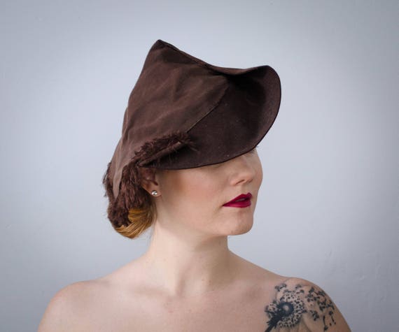 1930s fedora | 1930s slouch hat | brown 1930s hat