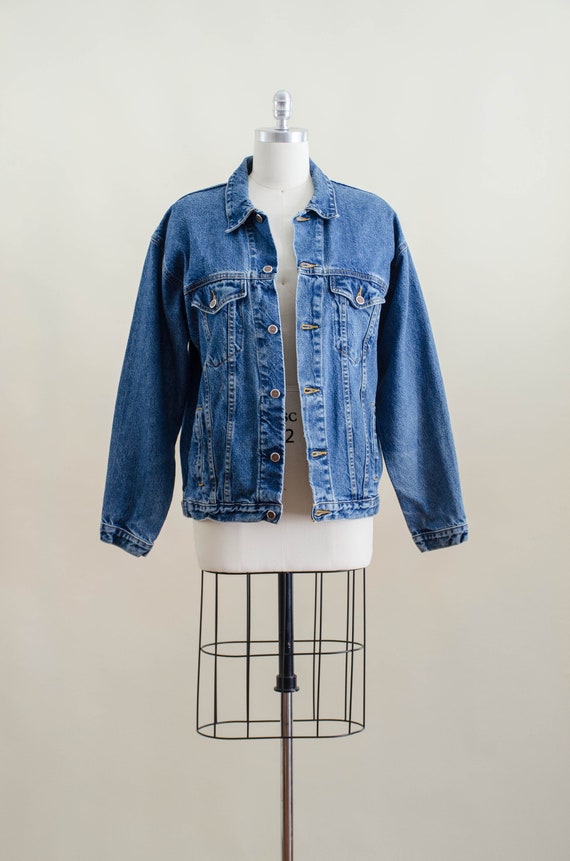 vintage jean jacket | 90s y2k vintage faded light… - image 2