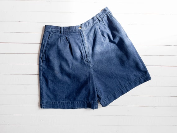 high waisted jean shorts | 80s 90s plus size vint… - image 1