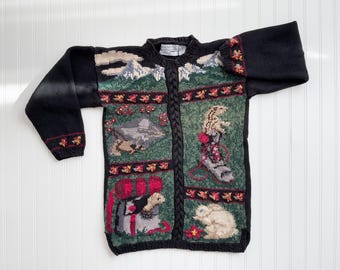 Cottagecore Sweater 90s Vintage Tiara International Country