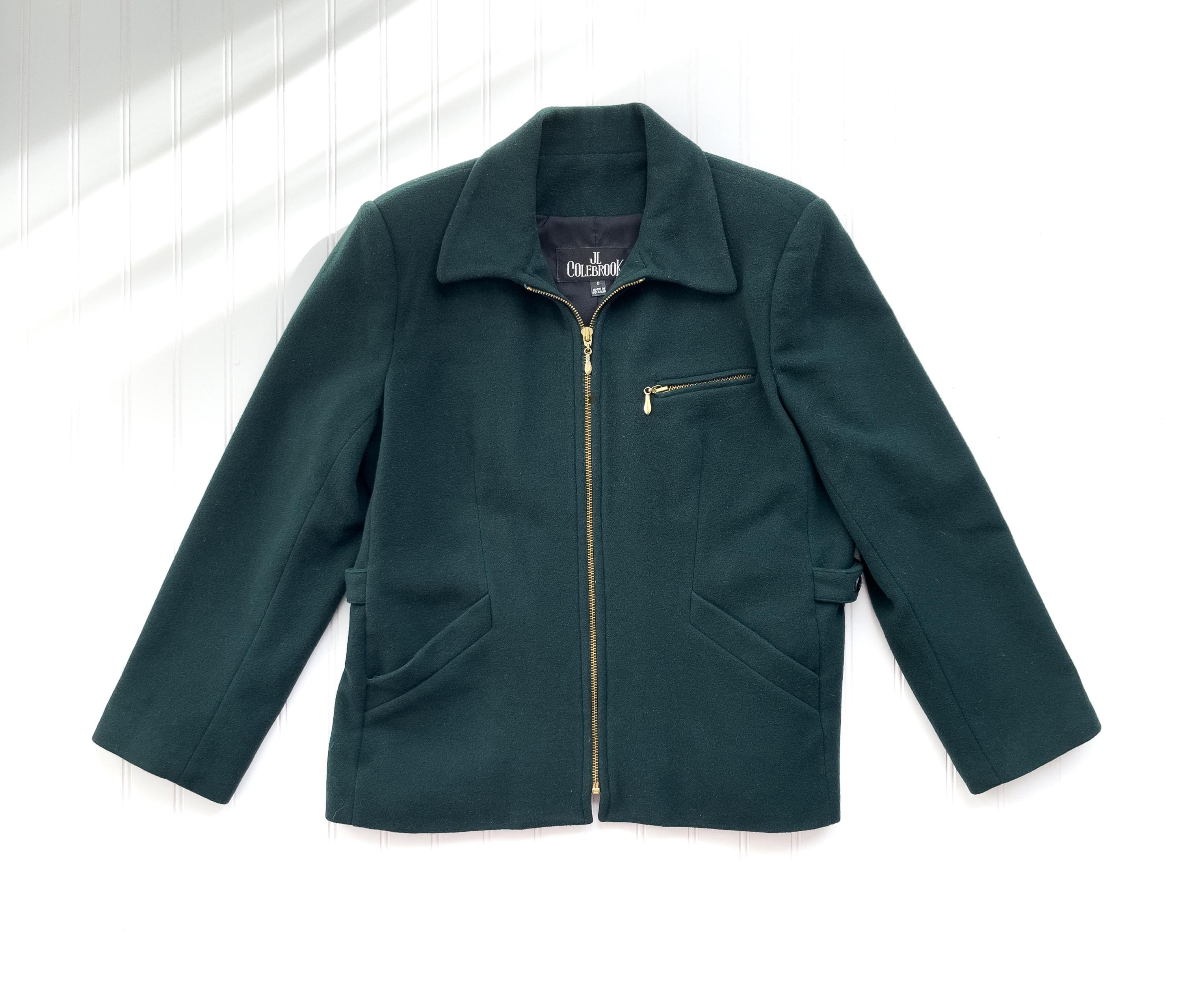 ヴィンテージ コールブルック ダークグリーン ウール カシミア