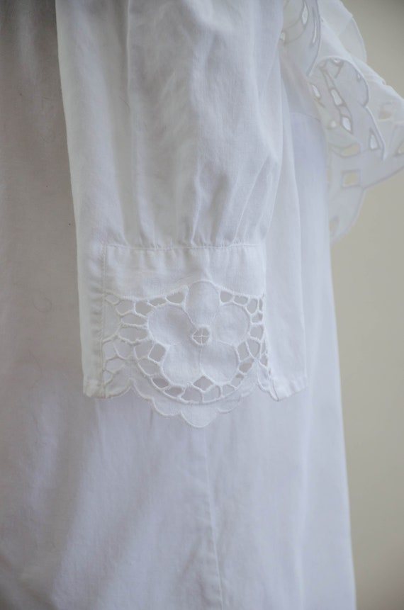 white ruffled collar blouse | 80s vintage dramati… - image 10