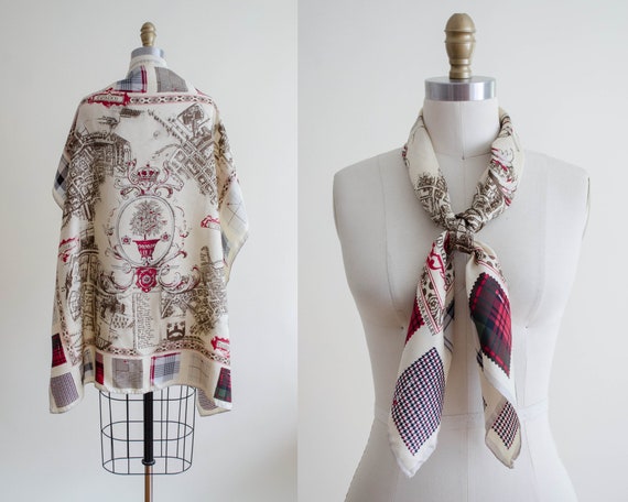 Laura Ashley silk scarf | novelty print scarf | Ol