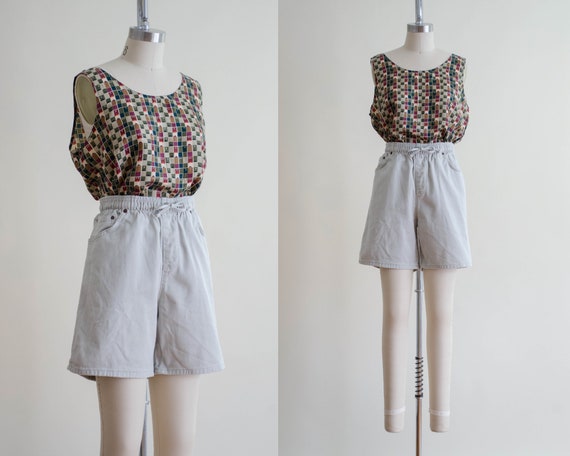 greige shorts | lightweight denim shorts