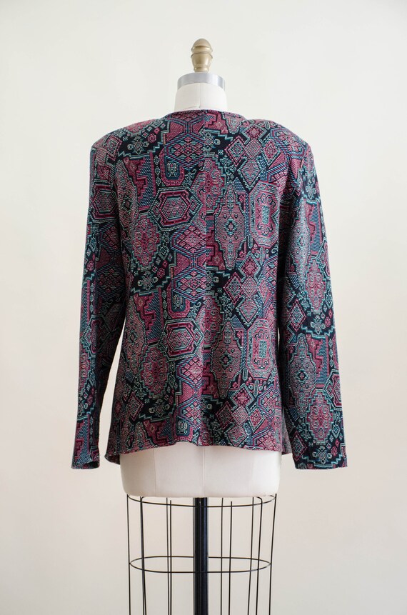 kilim jacket | 80s vintage kilim style southweste… - image 9