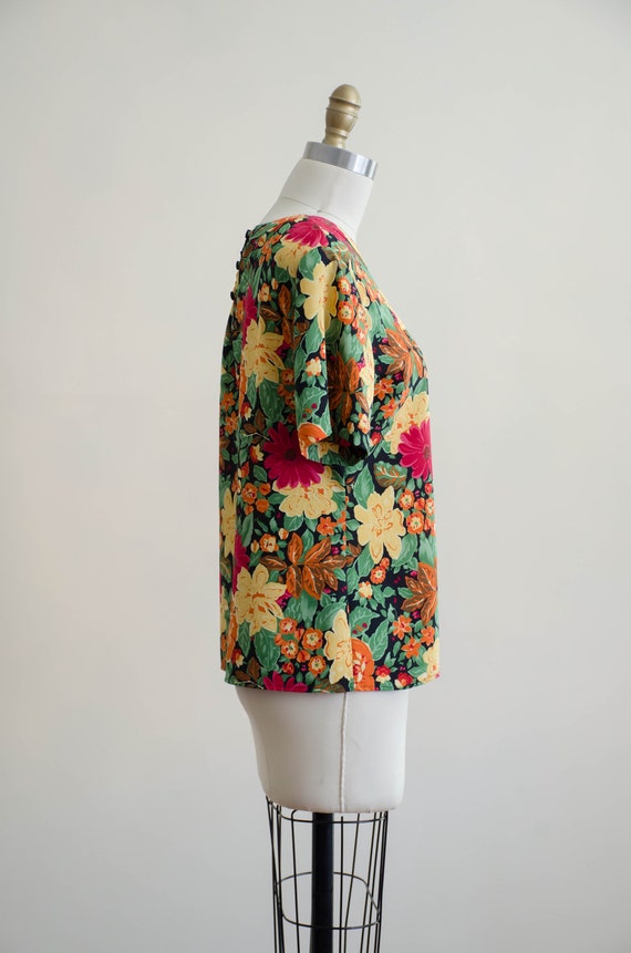 80s floral skirt and blouse set | vintage ditzy f… - image 4