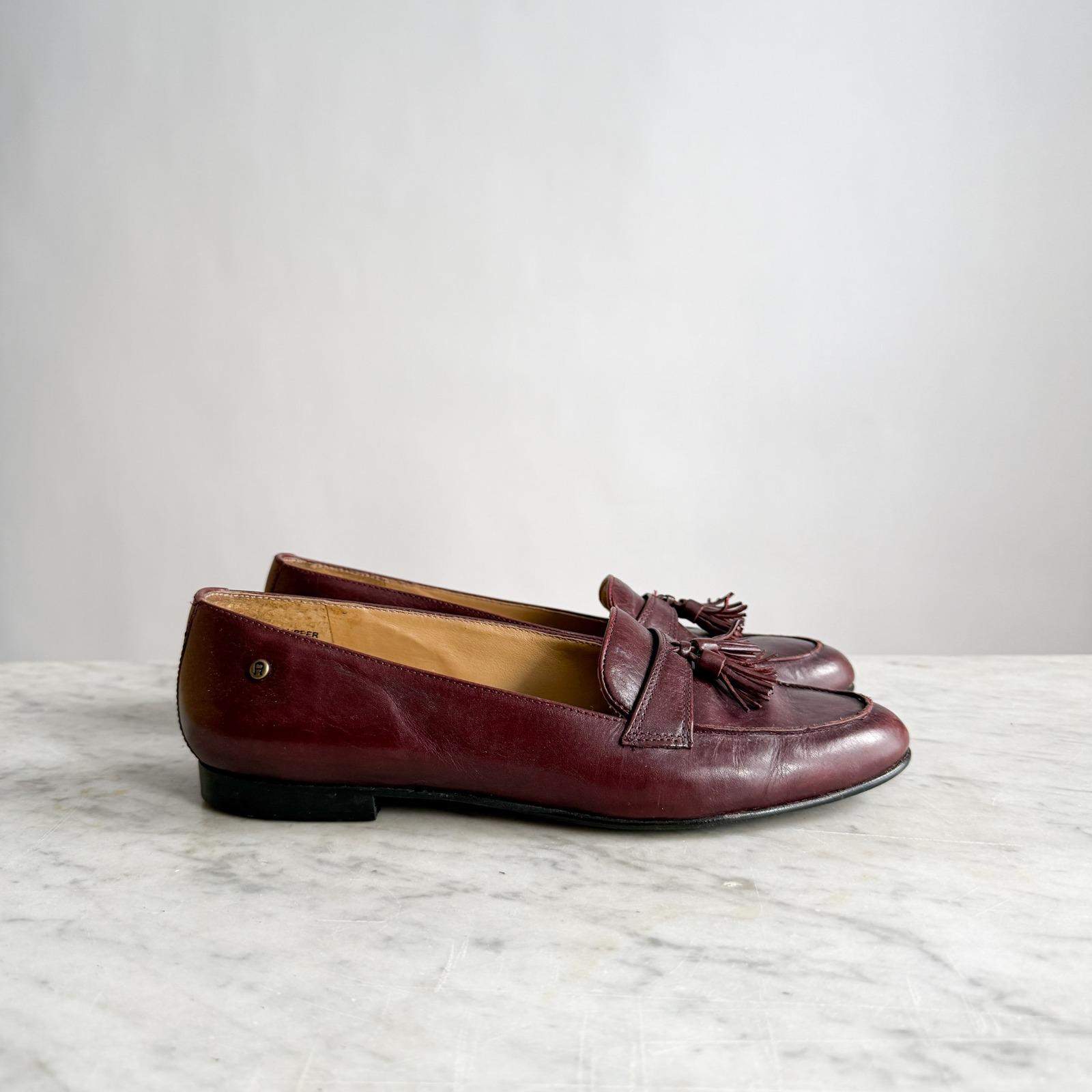Etienne Aigner 80s Vtg Oxblood Cordovan Leather Loafers Flats