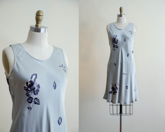 silk slip dress | silver silk dress | liquid silk