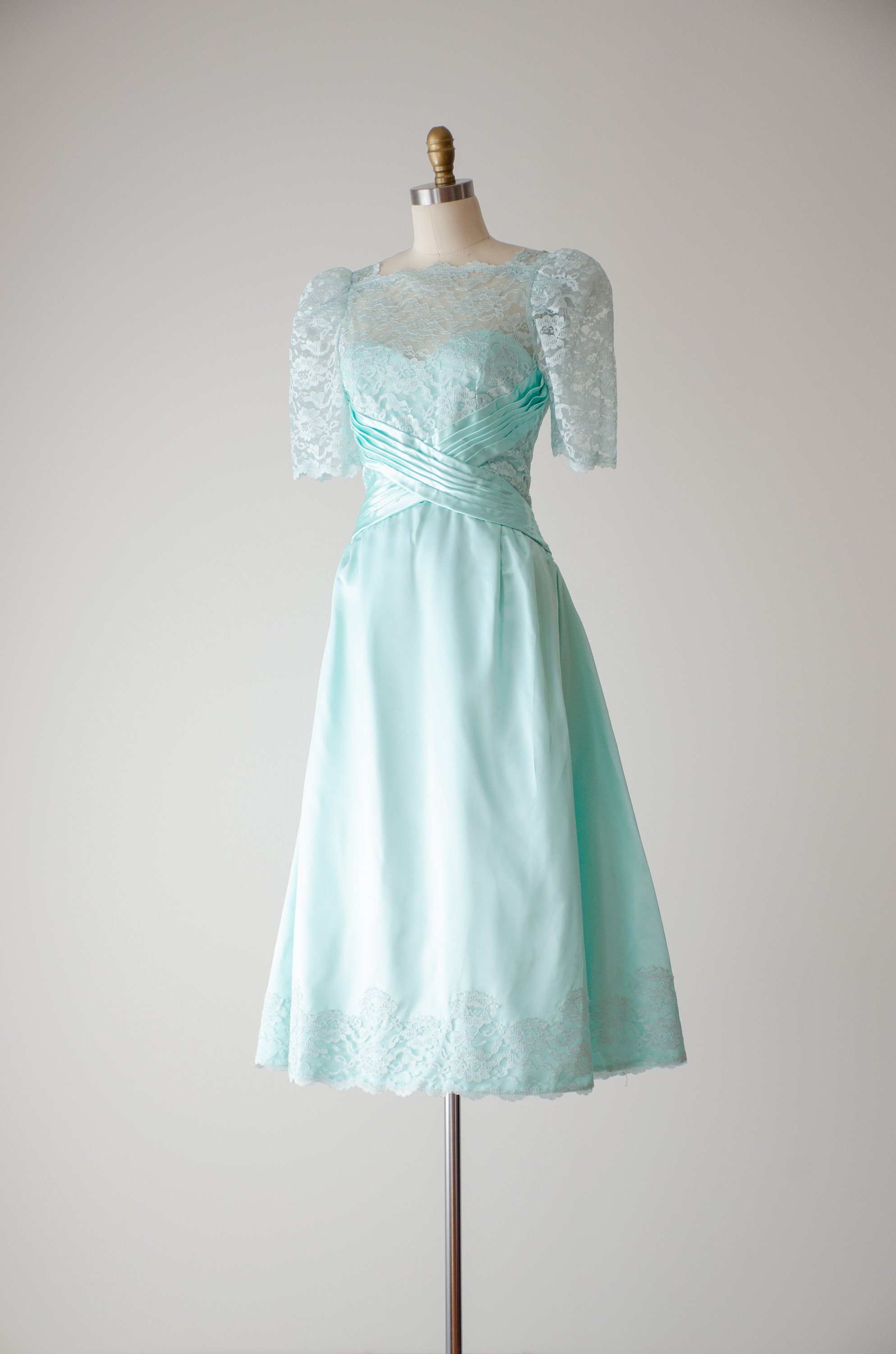 green emerald velvet dress Mint Whisper Draped Gown– Teuta Matoshi main image 1