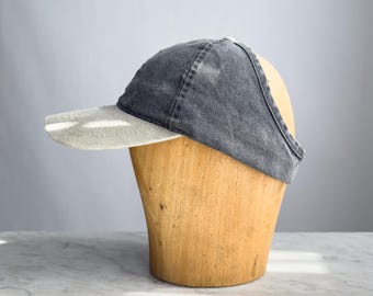 czapka baseballowa vintage z lat 90. vintage wyblakły czarny kapelusz