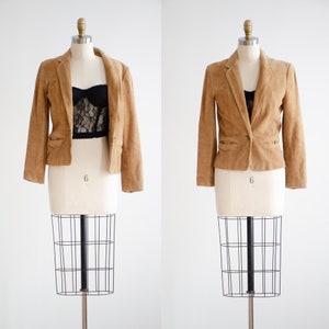 brown leather jacket 80s vintage Wilson&#39;s tan suede short leather jacket