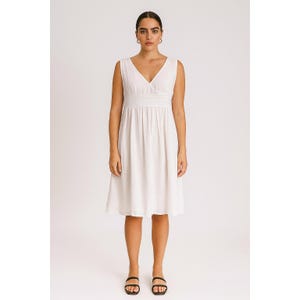 Theo white cotton nightgown chemise