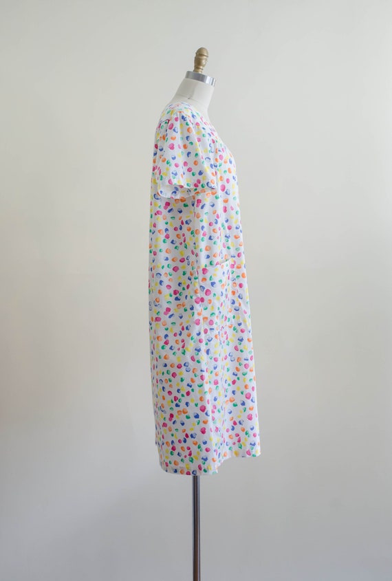 rainbow cotton nightgown | 80s vintage polka dot … - image 5