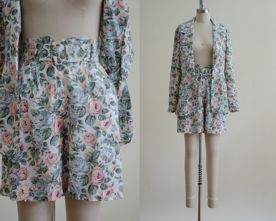 shorts and blazer set | romantic floral set