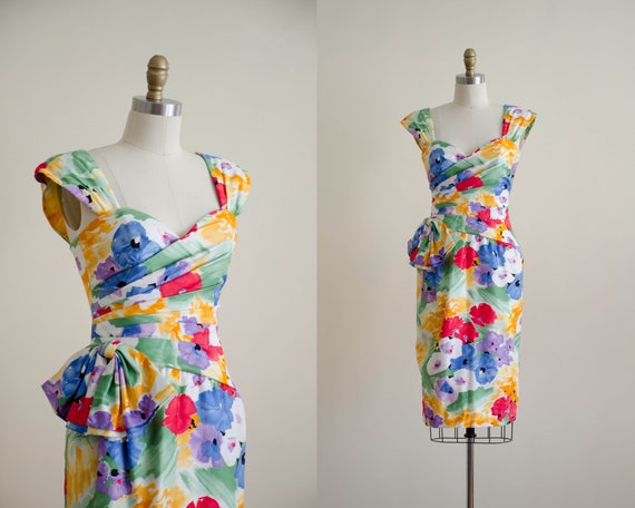 floral dress | AJ Bari dress | floral wiggle dress