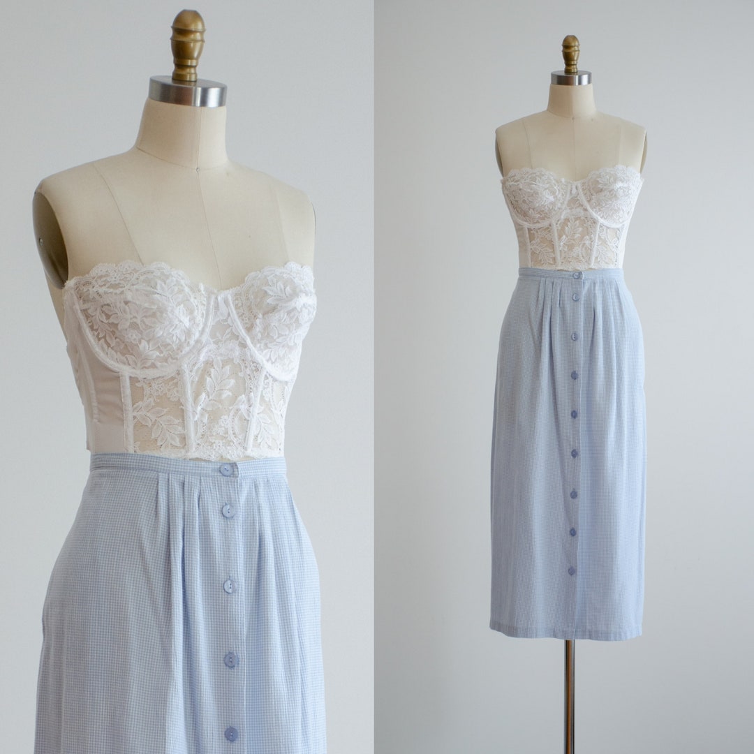 Blue Midi Skirt 80s main image 1