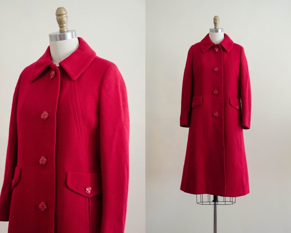 red wool coat | 1960s coat