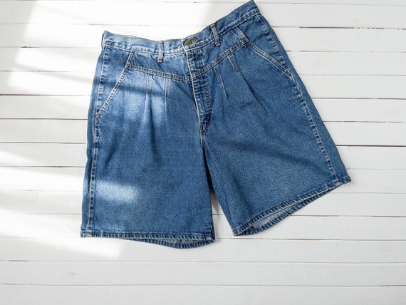 High Waisted Jean Shorts 80s 90s Plus Size Vintage Chic Soft Etsy