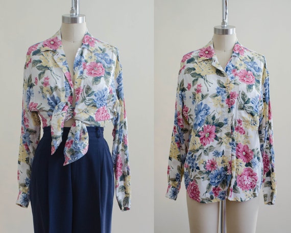 romantic floral blouse | long sleeve blouse