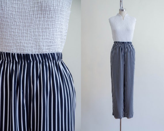 black and white pants | striped lounge pants