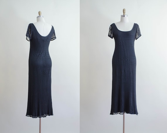 black maxi dress | crochet maxi dress