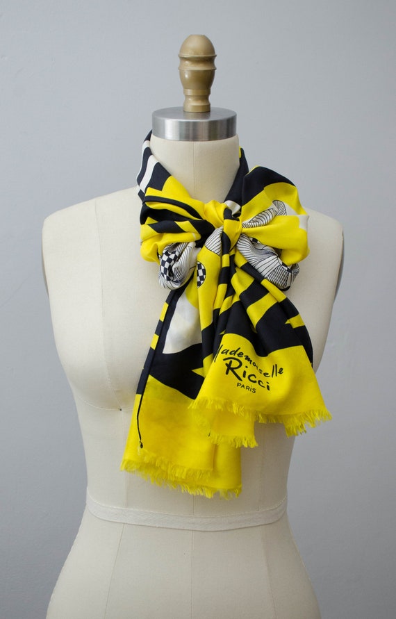 yellow silk scarf | Mademoiselle Ricci designer s… - image 9