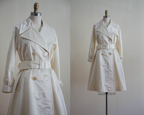 cream princess coat | 1970s trench coat | cream be