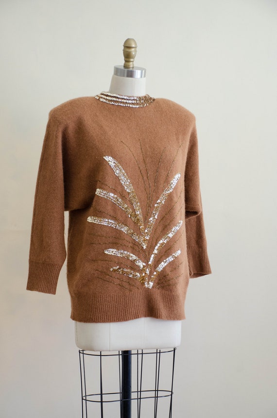 fuzzy brown sweater | angora and wool sweater | g… - image 5