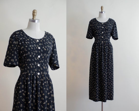 black floral dress | oversized dress