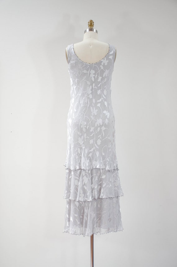 silk bias cut dress | 90s 20s style vintage sheer… - image 7