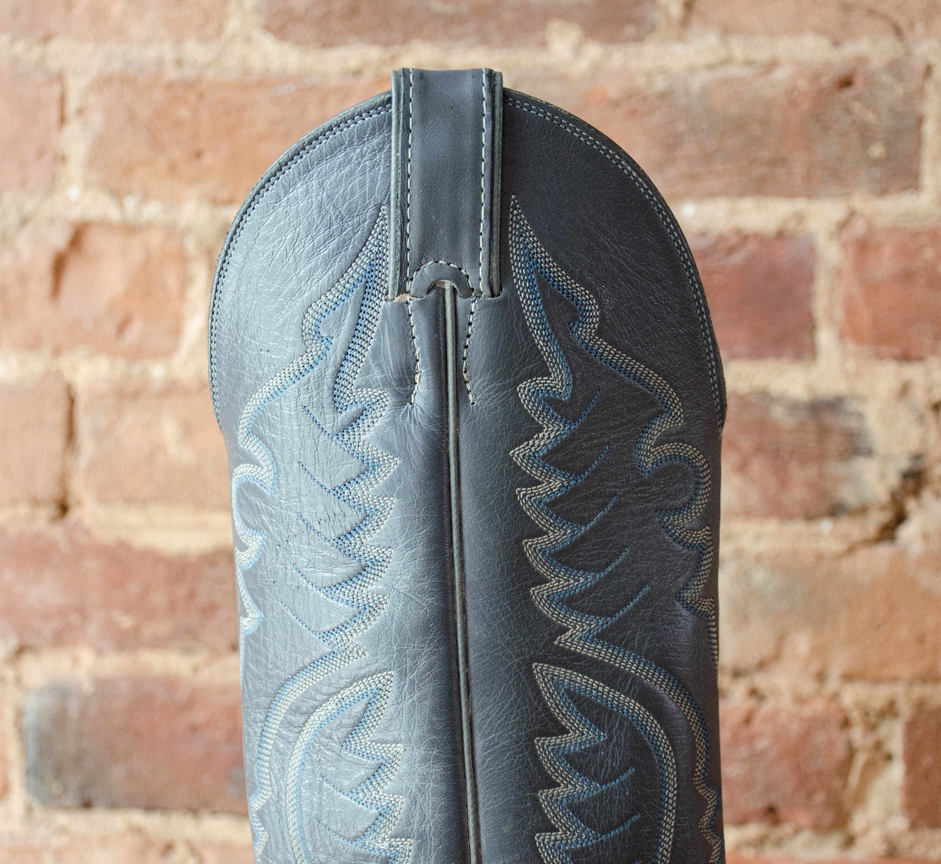 JUSTIN STYLE 2227 Grey Size 7 B Leather Boots Western Boot Point Toe Cowboy Vintage Justin Boots | 80s Justin 3998 Gray Embroidered  main image 2