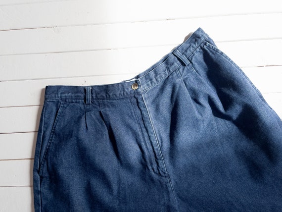 high waisted jean shorts | 80s 90s plus size vint… - image 2