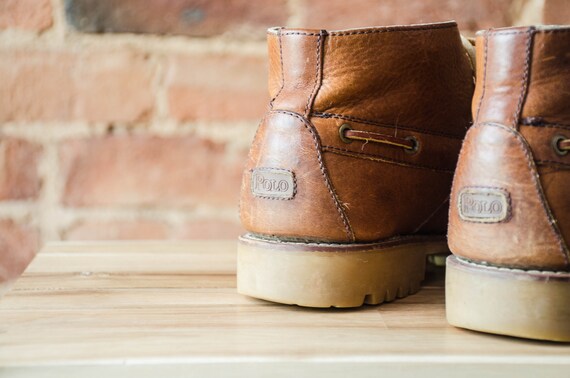 Polo ralph top lauren leather boots
