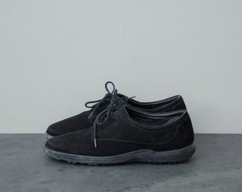 black suede tennis shoes | black suede sneakers | US 6.5N