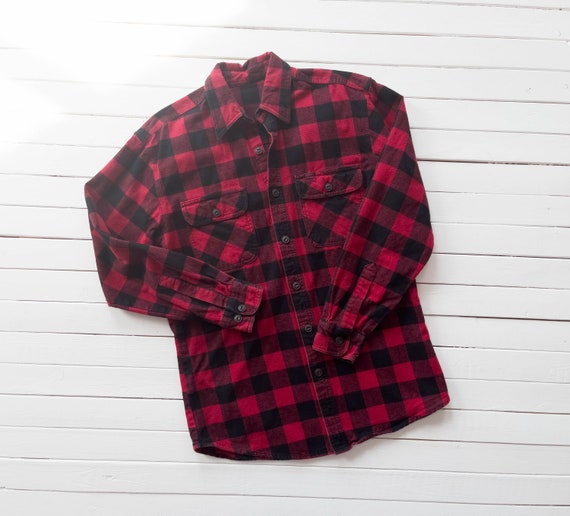Buffalo Plaid Flannel Shirt 90s Vintage 