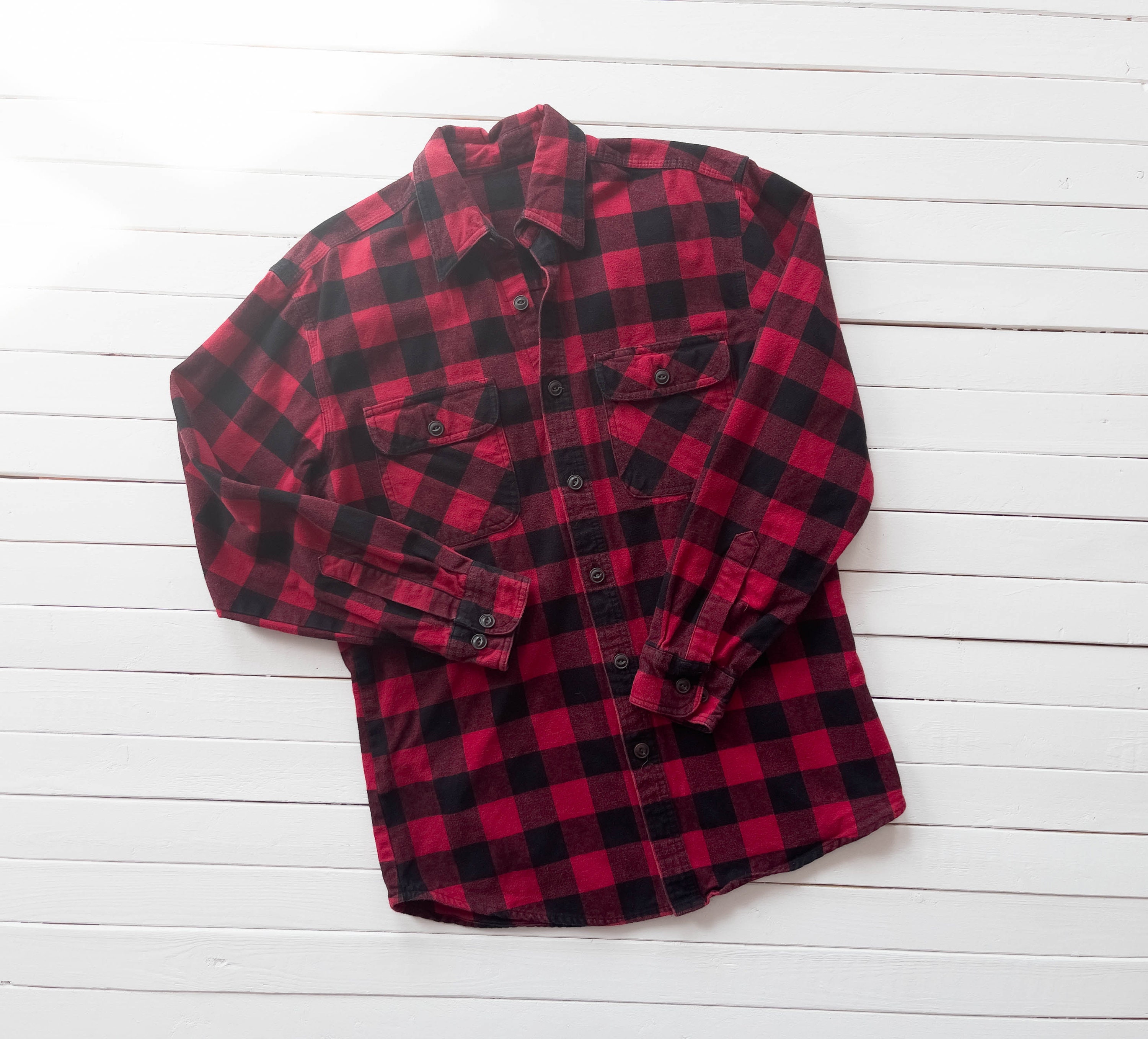 Buffalo Plaid Flannel Shirt 90s Vintage 