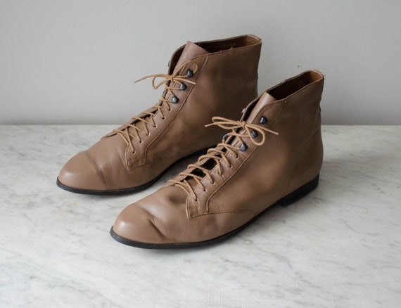 taupe ankle boots | leather ankle boots | women's… - image 2