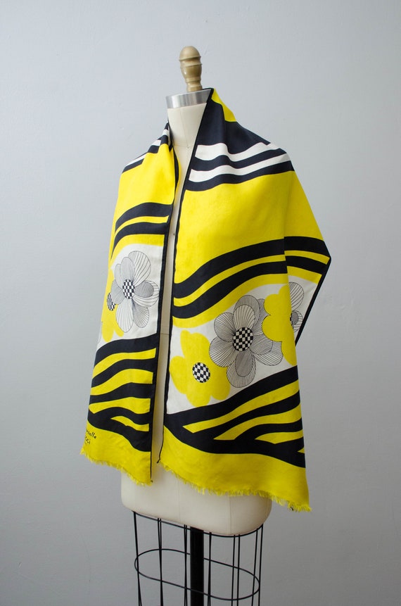 yellow silk scarf | Mademoiselle Ricci designer s… - image 2